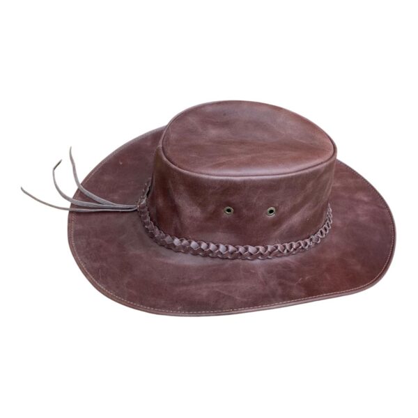 Sombrero Australiano En Cuero - Image 4